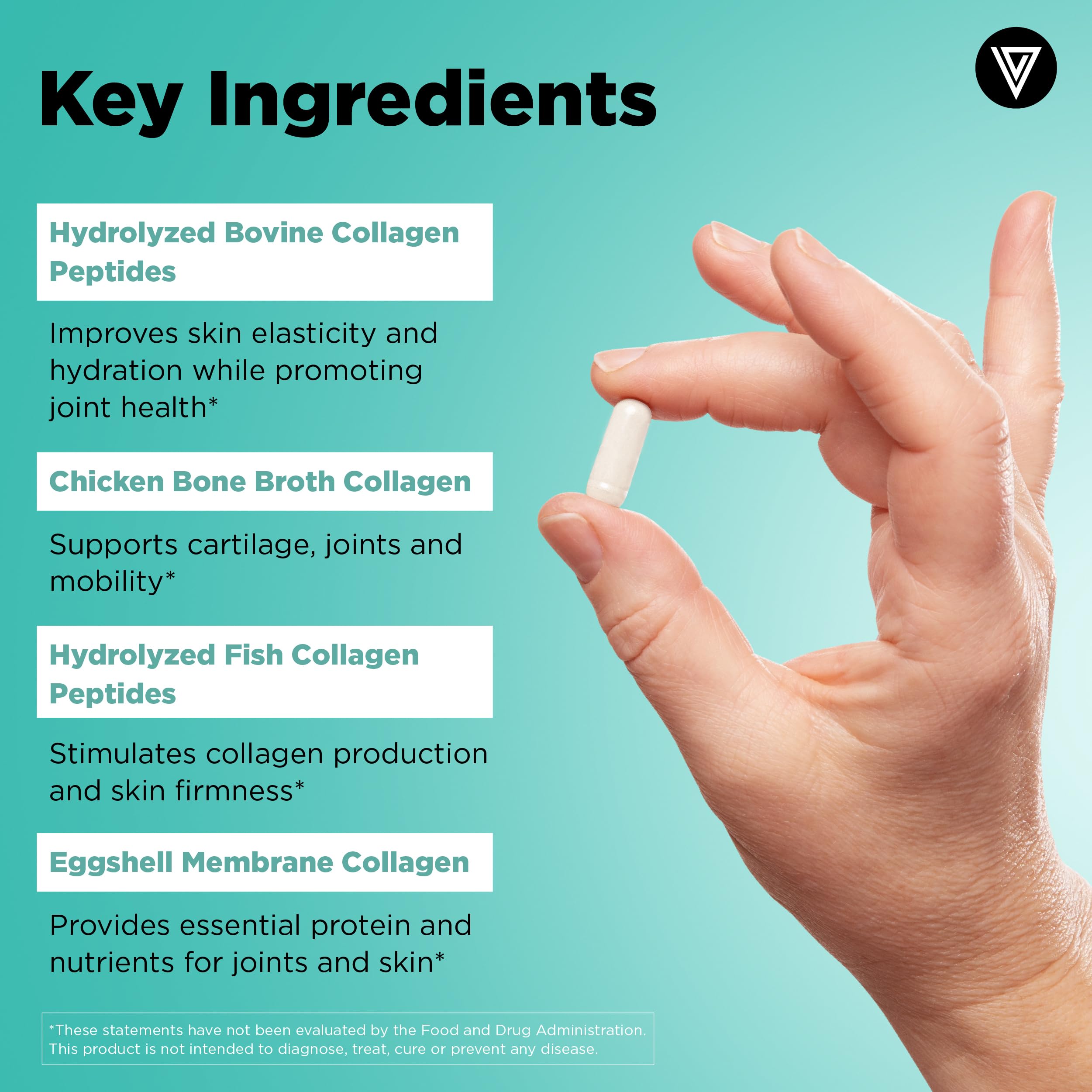 Grass-fed, non-GMO multi collagen capsules