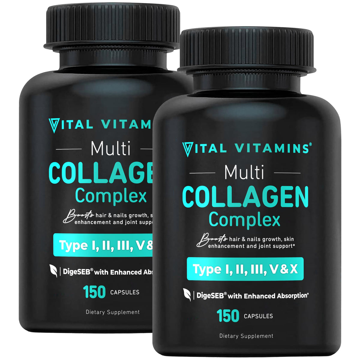 Vital Vitamins Multi Collagen Pills 2-Pack bottle front
