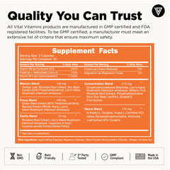 Brain clarity and mental energy concept for Vital Vitamins nootropic