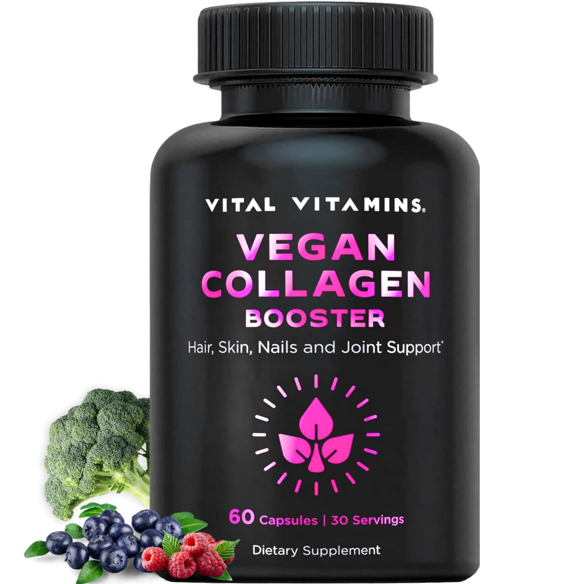 Vital Vitamins Vegan Collagen Booster bottle - front view