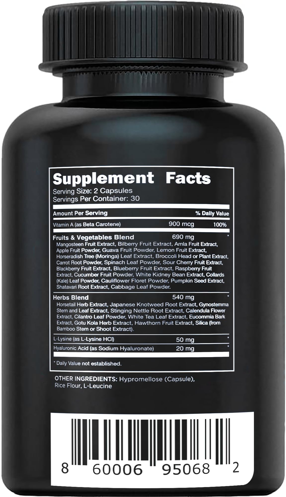 Close-up of vegan collagen booster capsules
