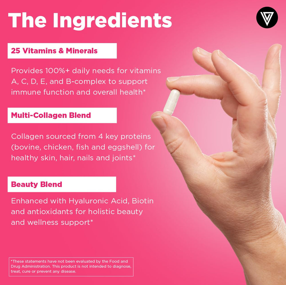 Packaging and bottle shot of Vital Vitamins multivitamin