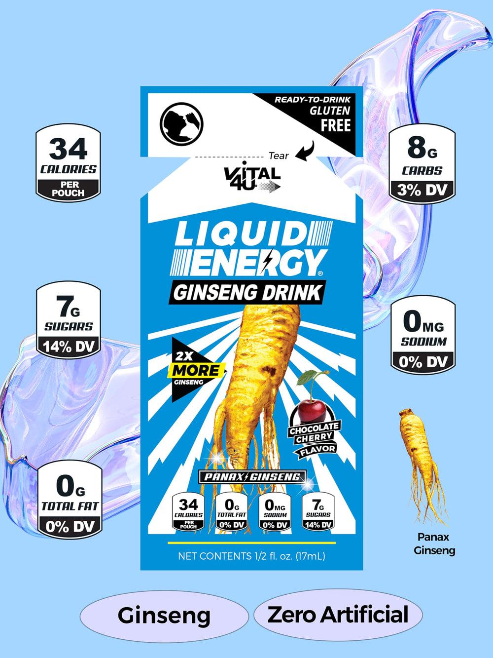 No artificial sweeteners, colors, or flavors badge