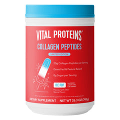 Vital Proteins Collagen Peptides Ice Pop powder scoop in glass of water