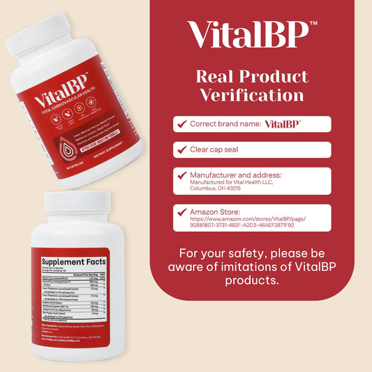 VitalBP packaging and label close-up
