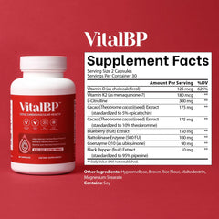 VitalBP K2-D3 softgels close-up for joint vitality and arterial health.