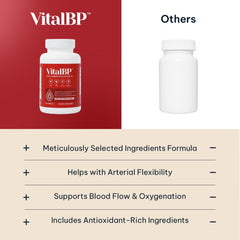 VitalBP Nattokinase capsule image hints at circulation-friendly benefits.