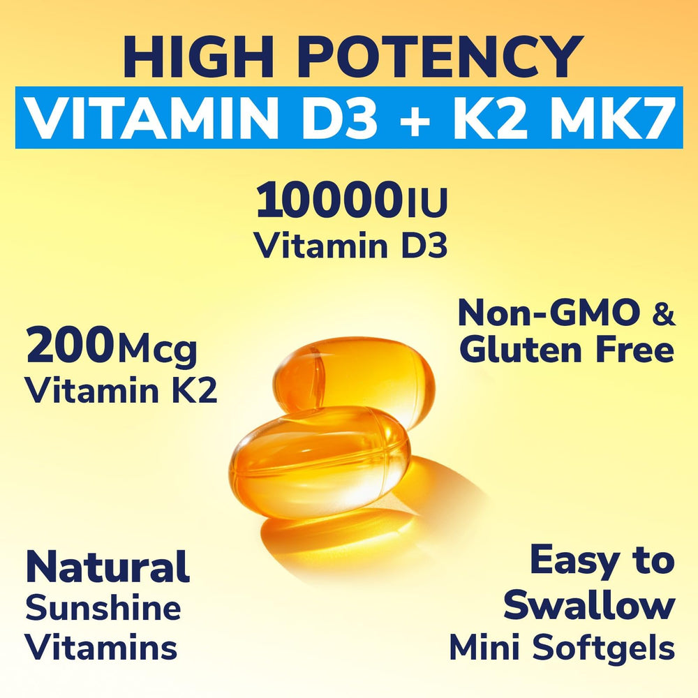 Ingredients overview for D3 and K2 MK-7
