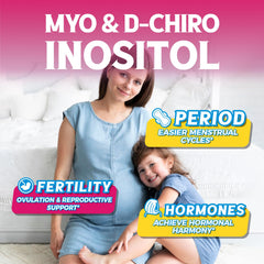 Close-up of Vitalibre Inositol capsules showing Myo-Inositol and D-Chiro Inositol