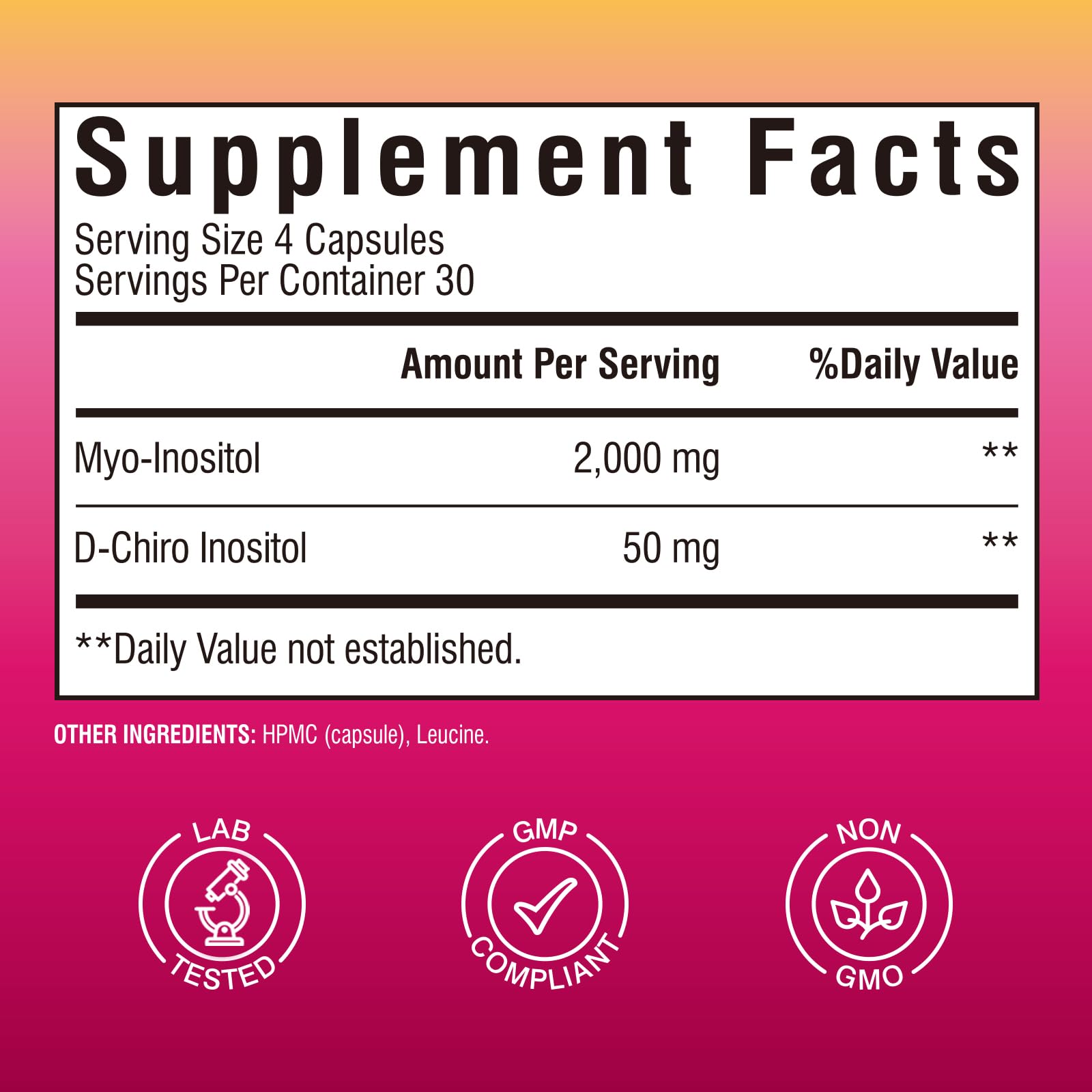 Myo-Inositol ingredient details for Vitalibre supplement