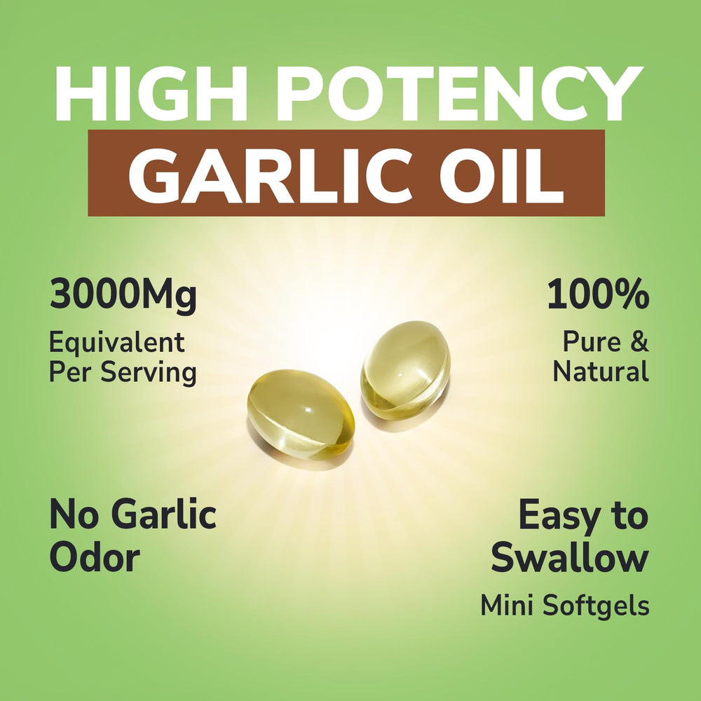 Graphic illustrating 100:1 ultra-concentrated garlic oil extract