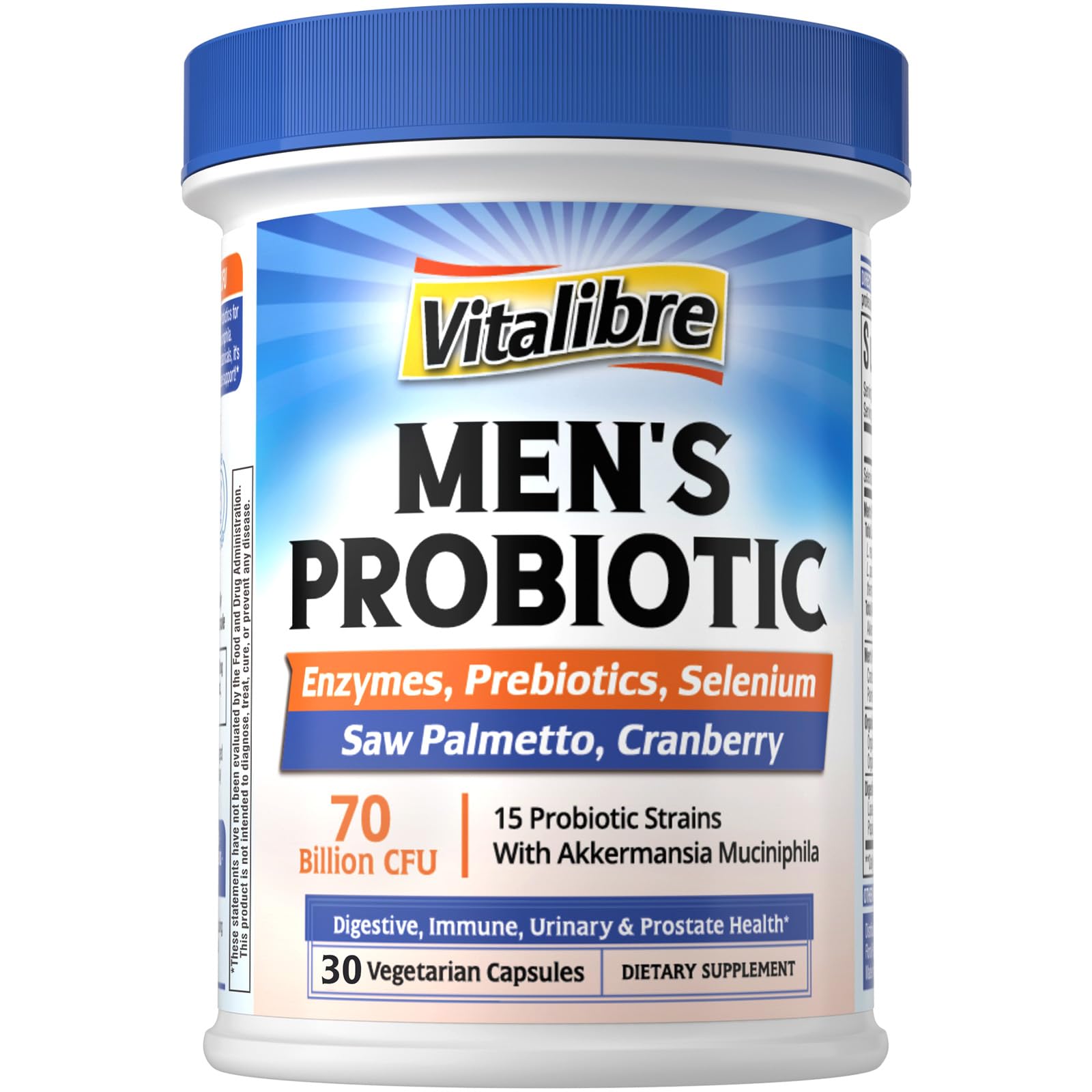 Vitalibre Probiotics for Men bottle with label