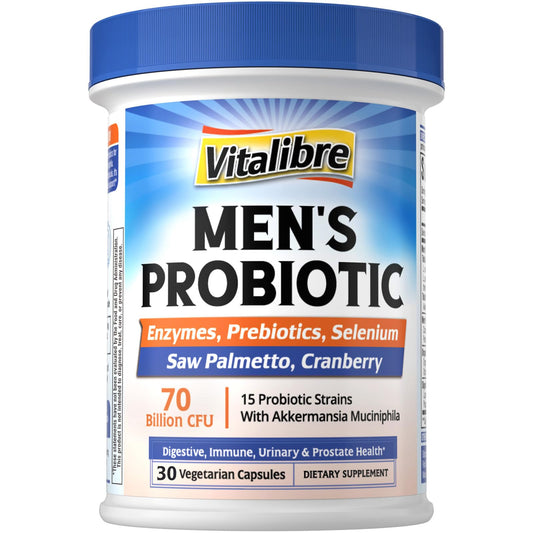 Vitalibre Probiotics for Men bottle with label