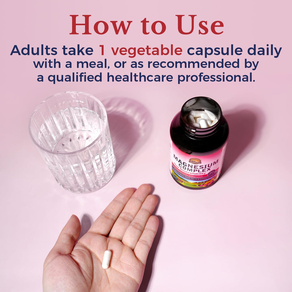 Serving suggestion with capsules and a glass of water