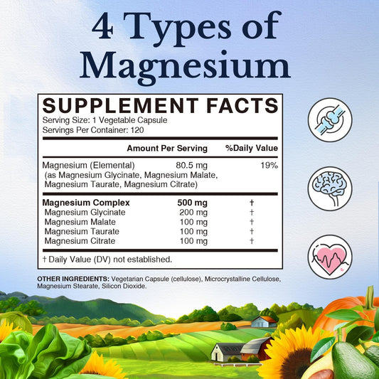 Two-pack Vitalitown Magnesium Complex showing total 240 capsules