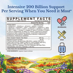 Close-up of Vitalitown Probiotics 200B CFUs bottle