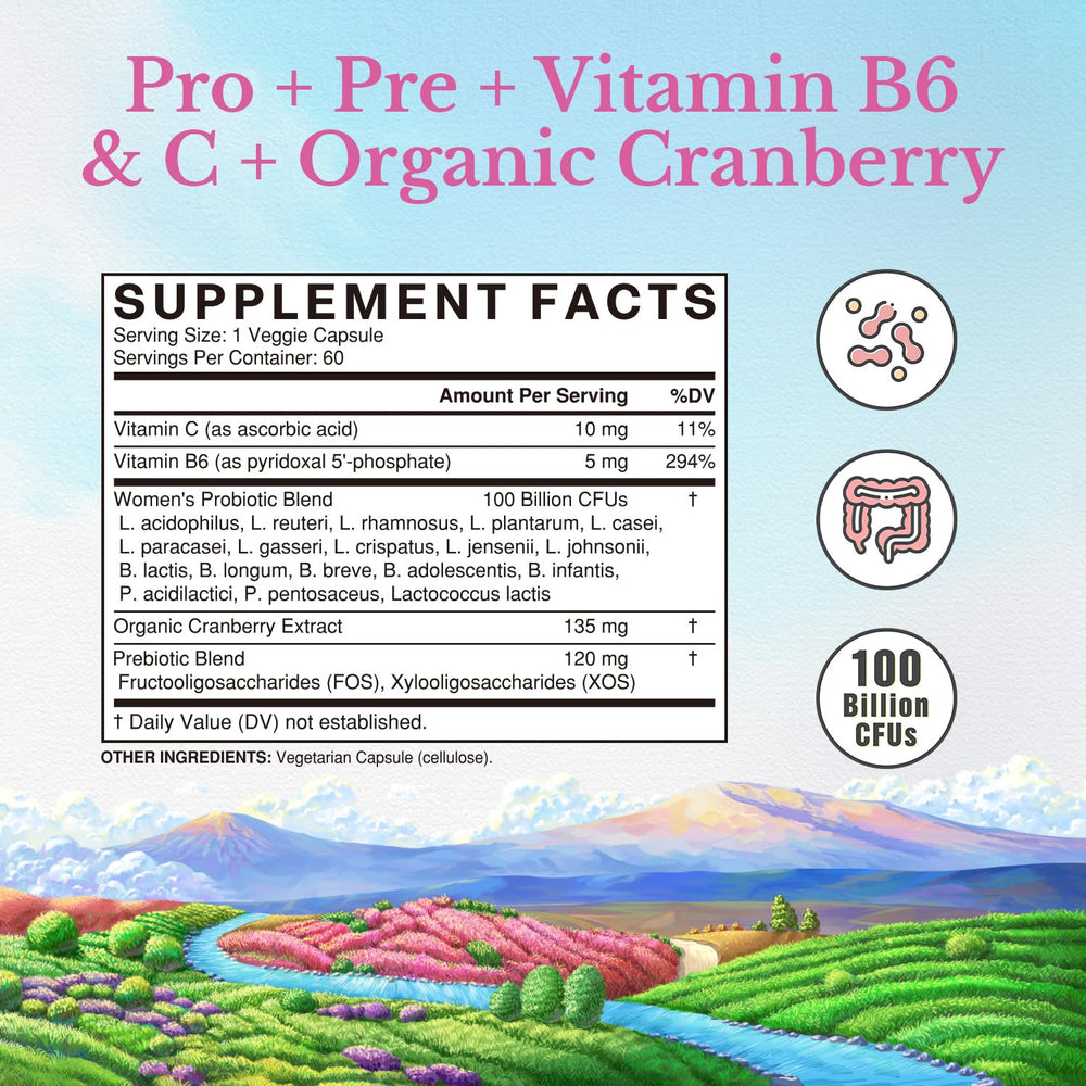 Close-up of Vitalitown Probiotics bottle showing label details