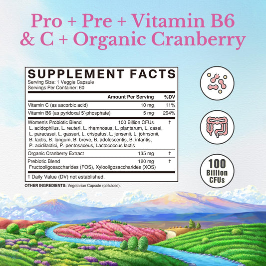 Close-up of Vitalitown Probiotics bottle showing label details