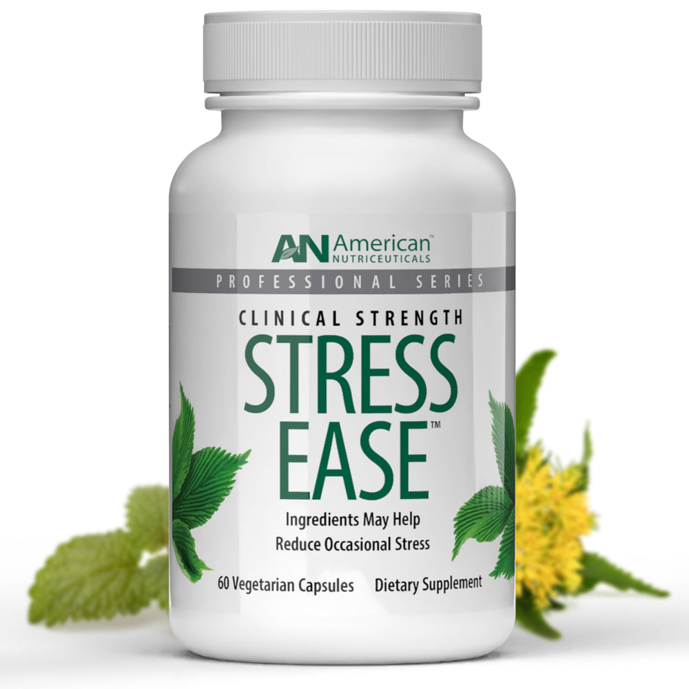 Vitality C Stress Ease hero image with product on white background