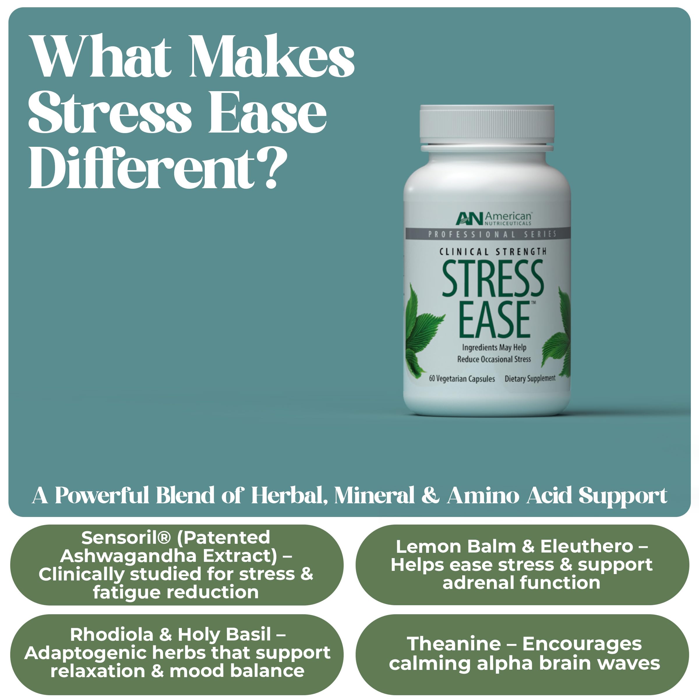 Stress Ease product label and branding