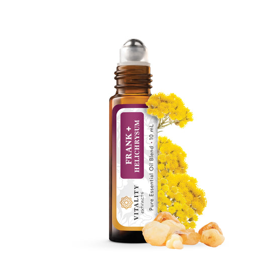 Vitality Extracts Frank+ Helichrysum Essential Oil Blend 10ml Roll-On bottle