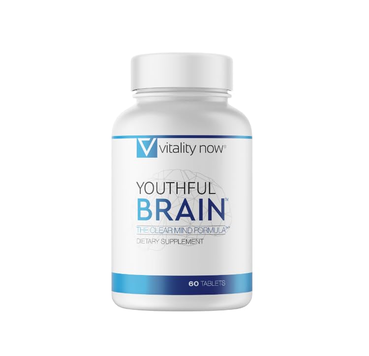 Label showing Vitality Now Youthful Brain formula and dosing.