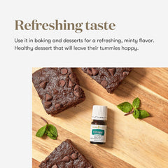 Peppermint essential oil bottle suitable for culinary use
