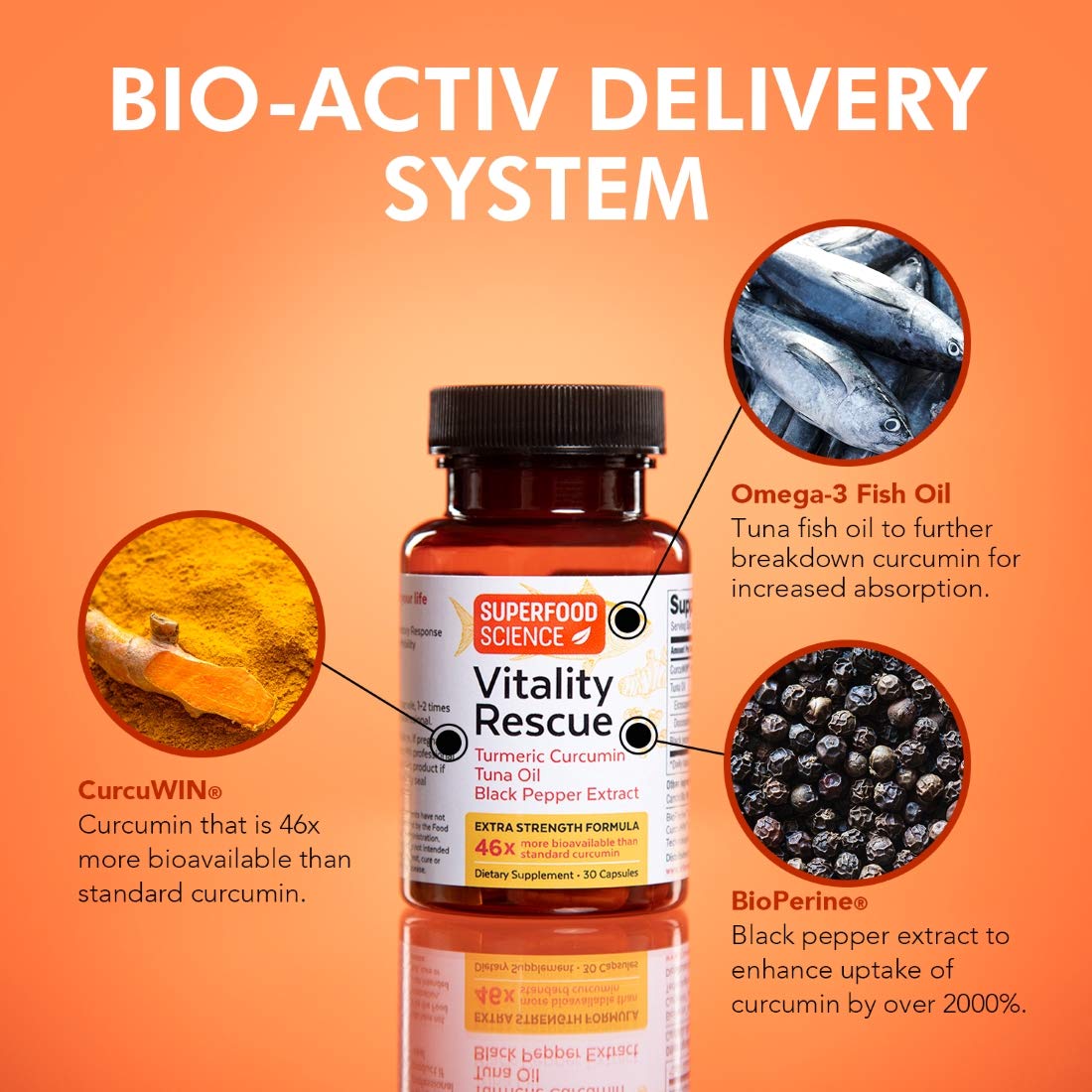 Illustration of EPA and DHA omega-3 with Vitality Rescue.