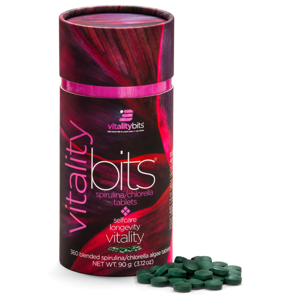 VITALITYbits organic spirulina and chlorella tablets blend