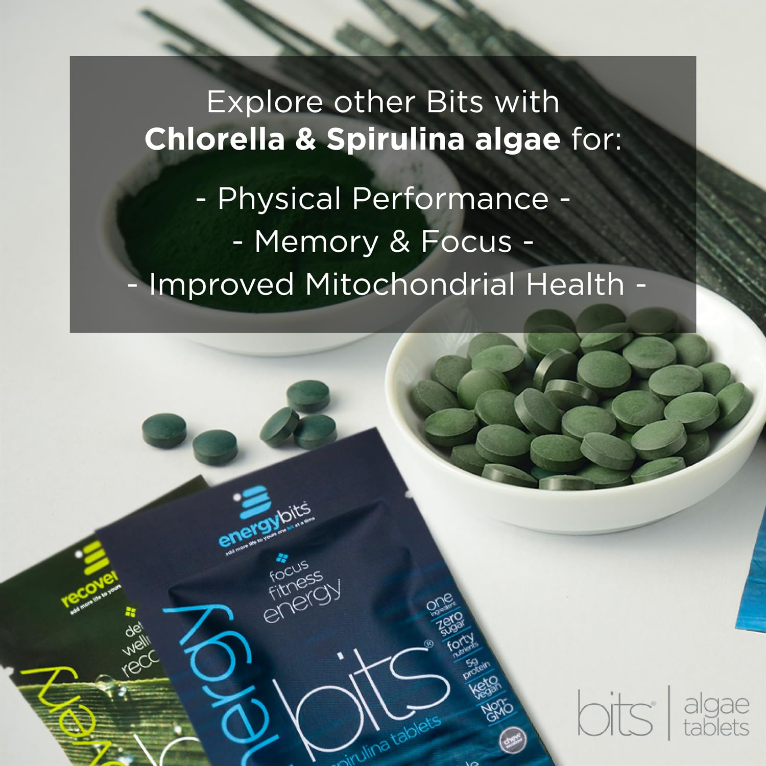 Healthy lifestyle with algae superfood supplement