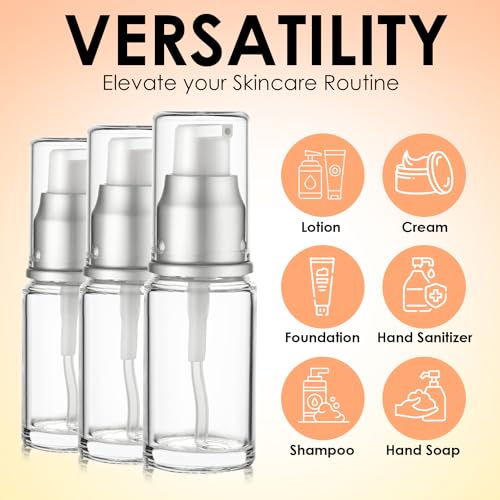 VitalUp refillable glass bottle with pump supports sustainable routines.