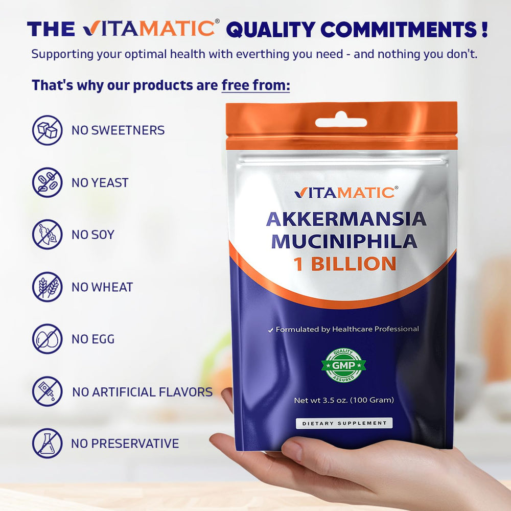 Serving suggestion for Vitamatic Akkermansia Muciniphila Gut Health powder 100 g