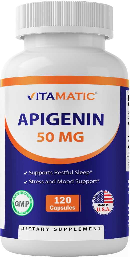 Bioflavonoid support panel on Vitamatic Apigenin 50mg packaging