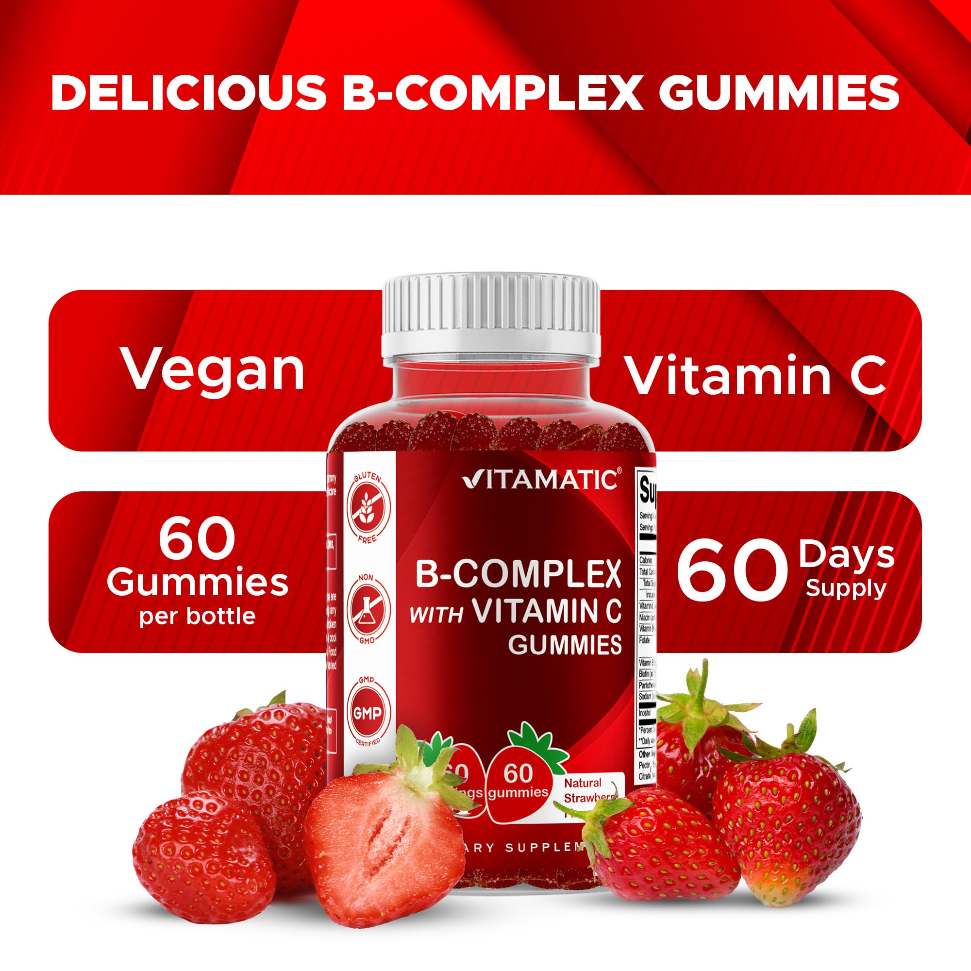 Bottles of Vitamatic Vitamin B Complex Gummies - bottle 2