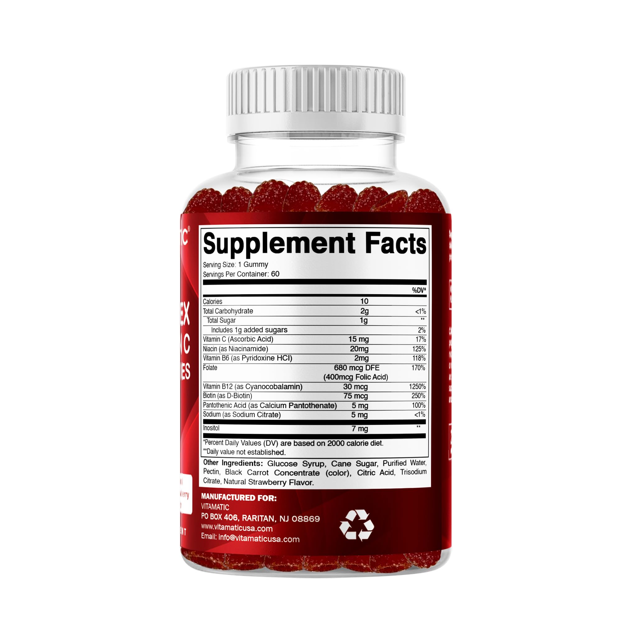Gluten-free and soy-free formulation of Vitamatic Gummies