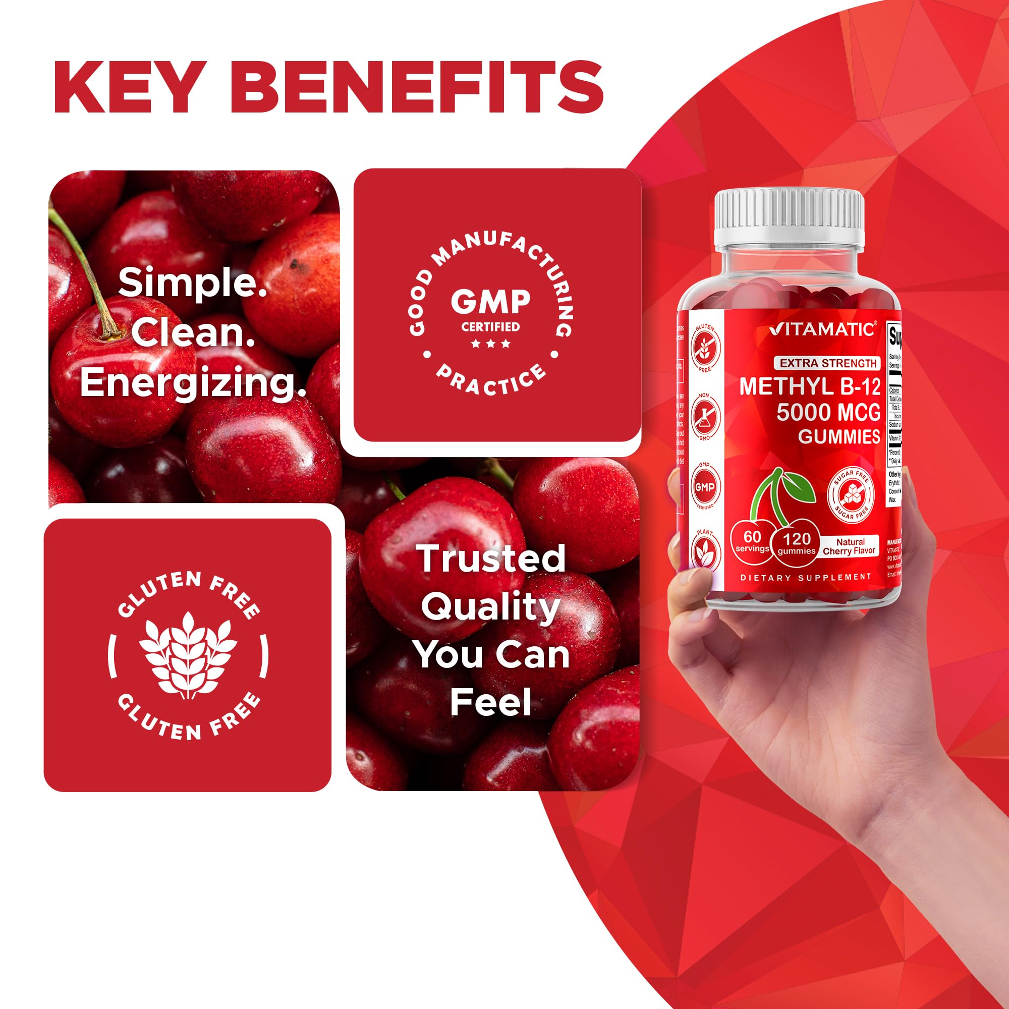 Vegan-friendly icon for Vitamatic B12 gummies