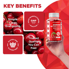 Vegan-friendly icon for Vitamatic B12 gummies