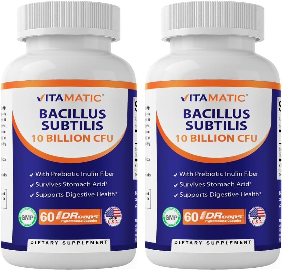 Vitamatic Bacillus Subtilis DR Capsule bottle label