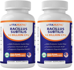 Vitamatic Bacillus Subtilis DR Capsule bottle label