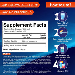 Vitamatic probiotic powder packaging and jar