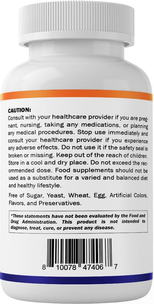 Back of Vitamatic bottle showing dosage and ingredients