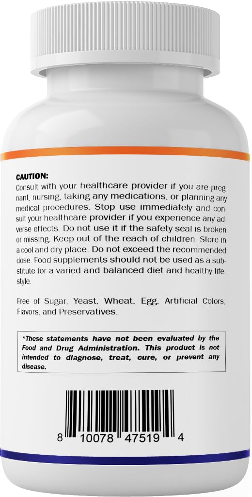 Capsules outside the bottle highlighting vegetarian capsules