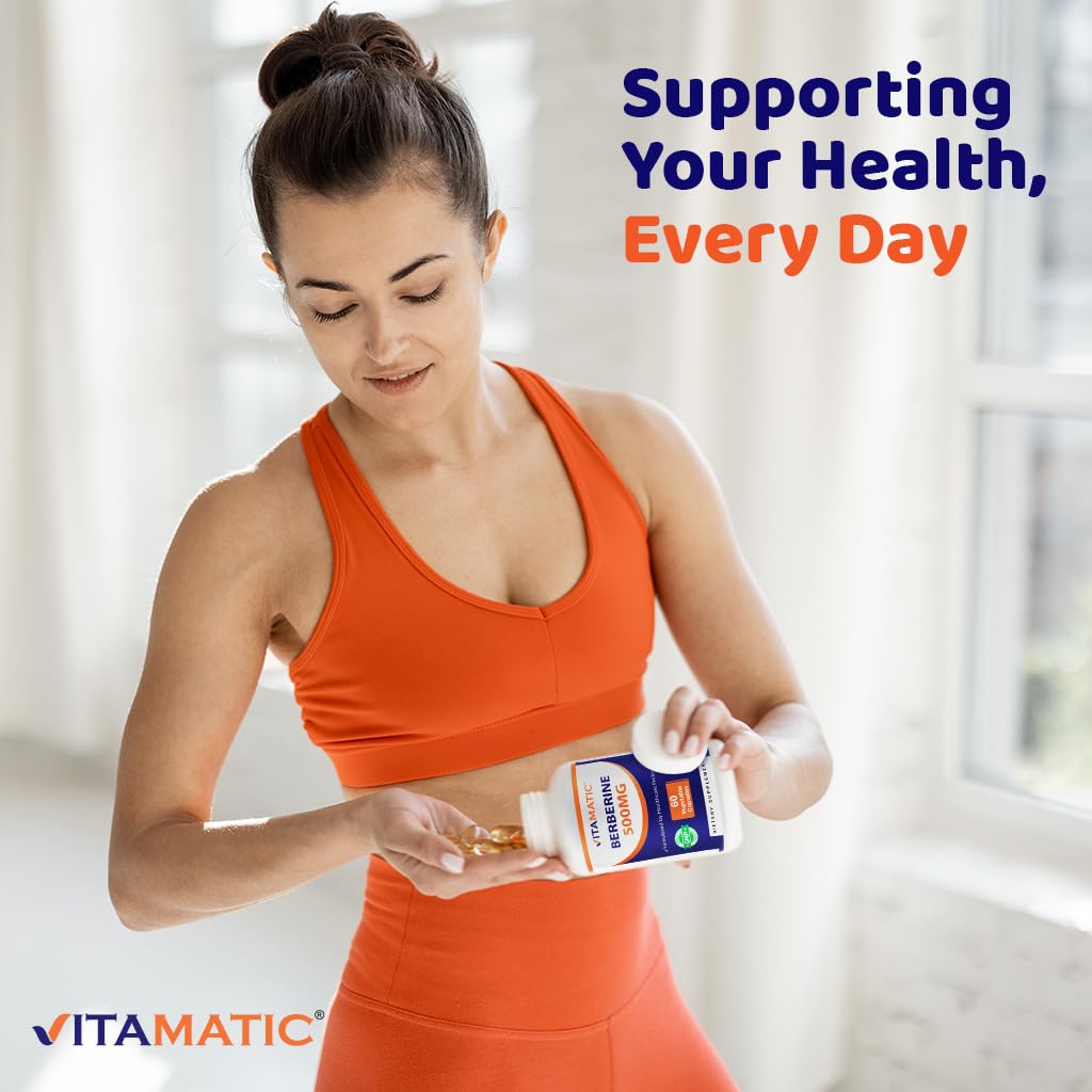 Gluten-free and Non-GMO Vitamatic Berberine packaging