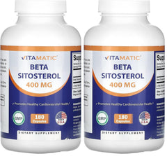 Vitamatic Beta SItosterol 400 mg bottle label