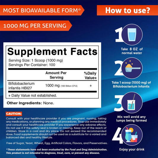 Powder scoop with Vitamatic probiotic powder