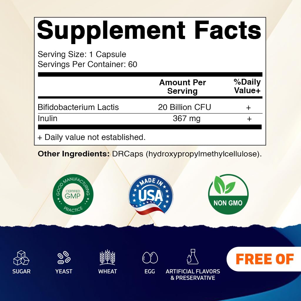 Vitamatic Bifidobacterium Lactis bottle back label