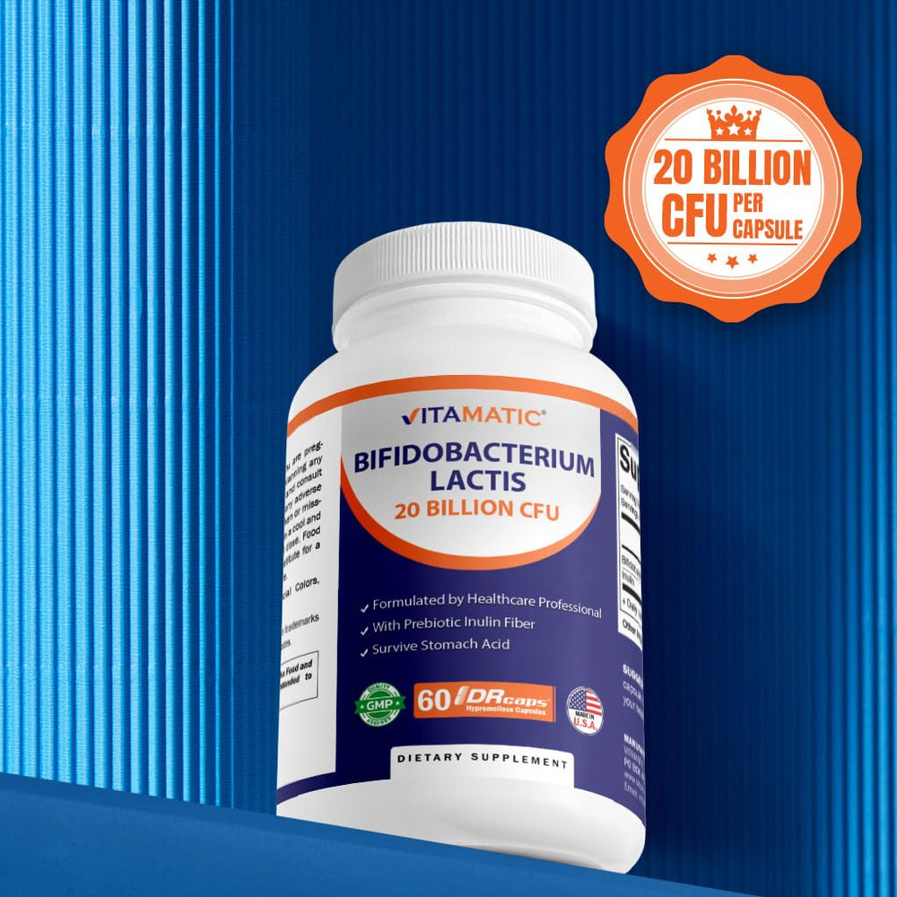 Supplement facts panel for Vitamatic Bifidobacterium Lactis