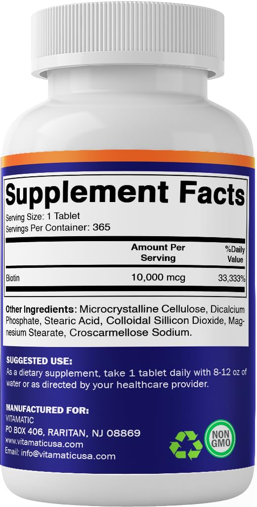 Close-up of Biotin pill details