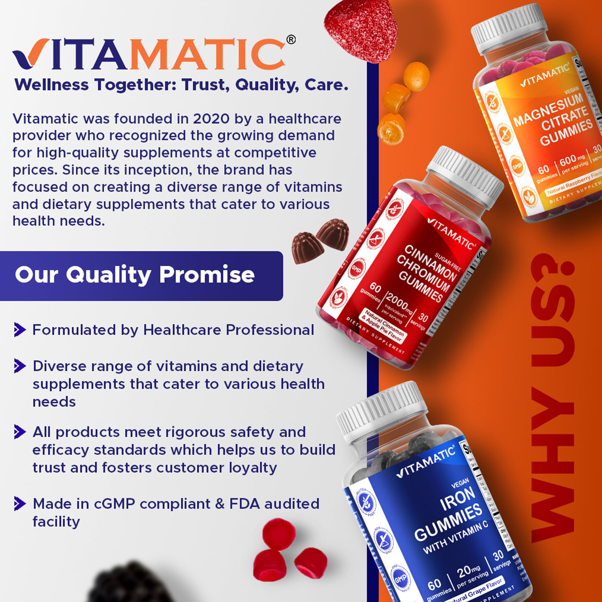 Two-bottle set included in the Vitamatic Biotin Gummies pack