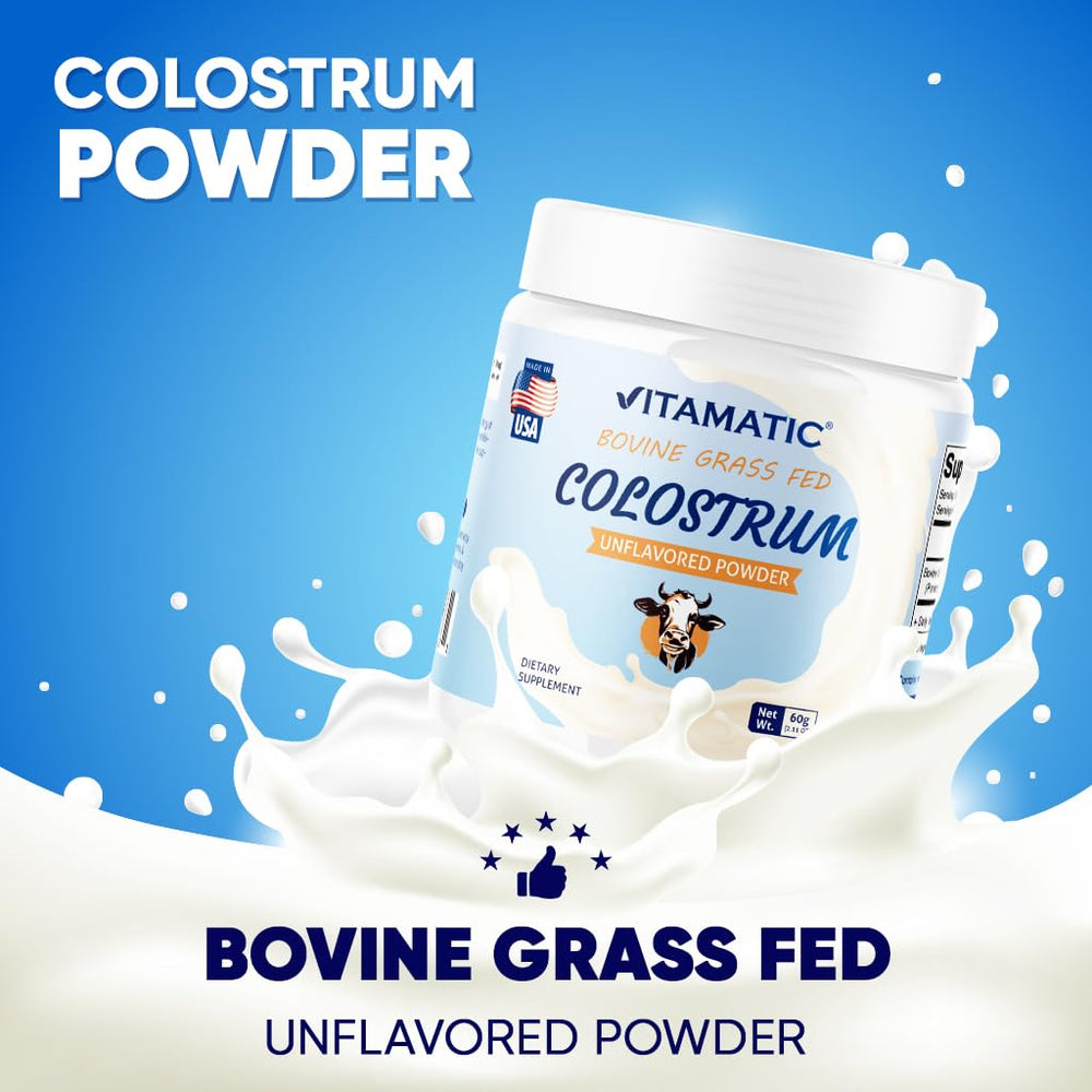 Colostrum powder blending into a cold beverage